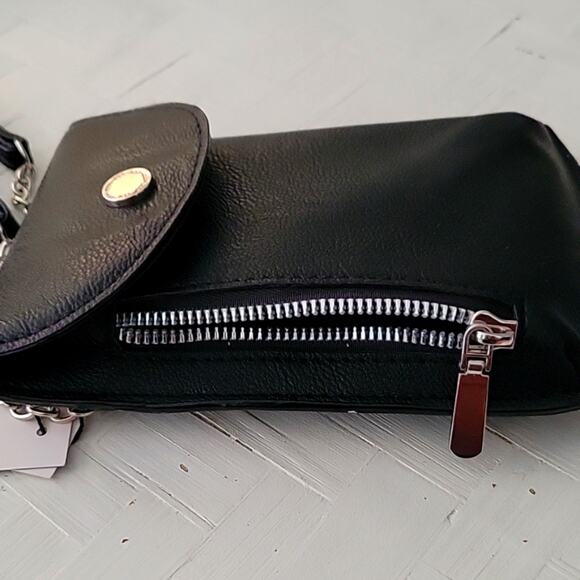 Apt. 9 Safe Keeper RFID-Blocking Wallet Mari Crossbody Silver Accents (NWT) - Picture 4 of 7